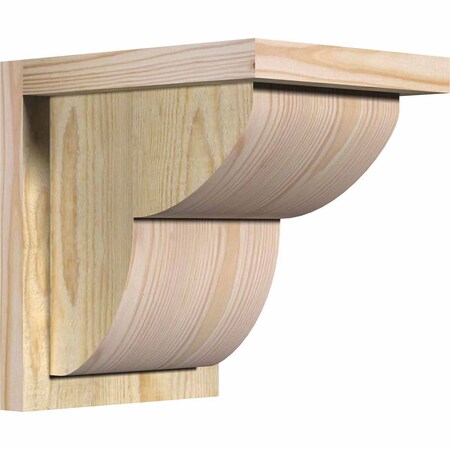 Ekena Millwork Crestline Rough Sawn Corbel w/Backplate, Douglas Fir, 8"W x 10"D x 10"H COR08X10X10CRE01RDF